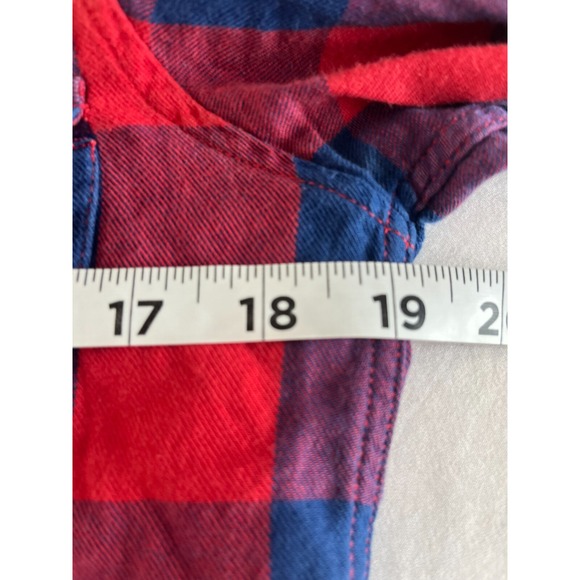 Leara Plaid Snap Button Shirt Red Western Rodeo Vintage Y2K Denim M Medium - Picture 6 of 8